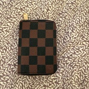 Brown and Gold Zip Wallet